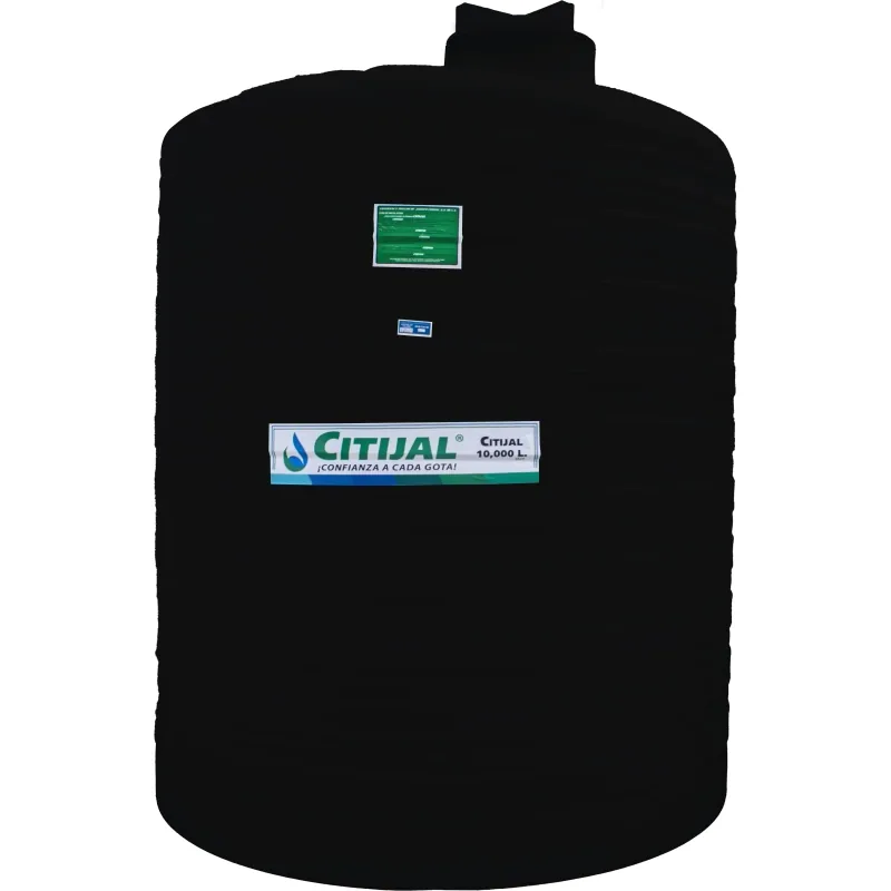 Tinaco 10,000 L vertical negro Citijal