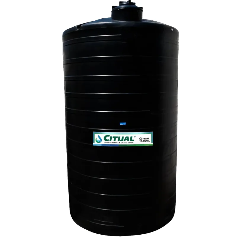 Tinaco 15,000 L vertical negro Citijal