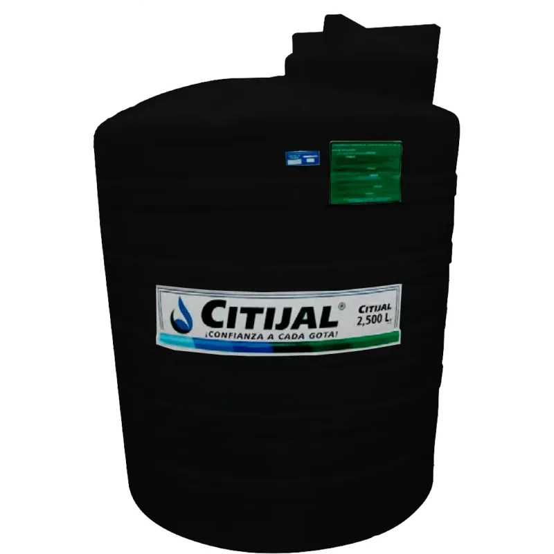 Tinaco 2,500 L vertical negro Citijal